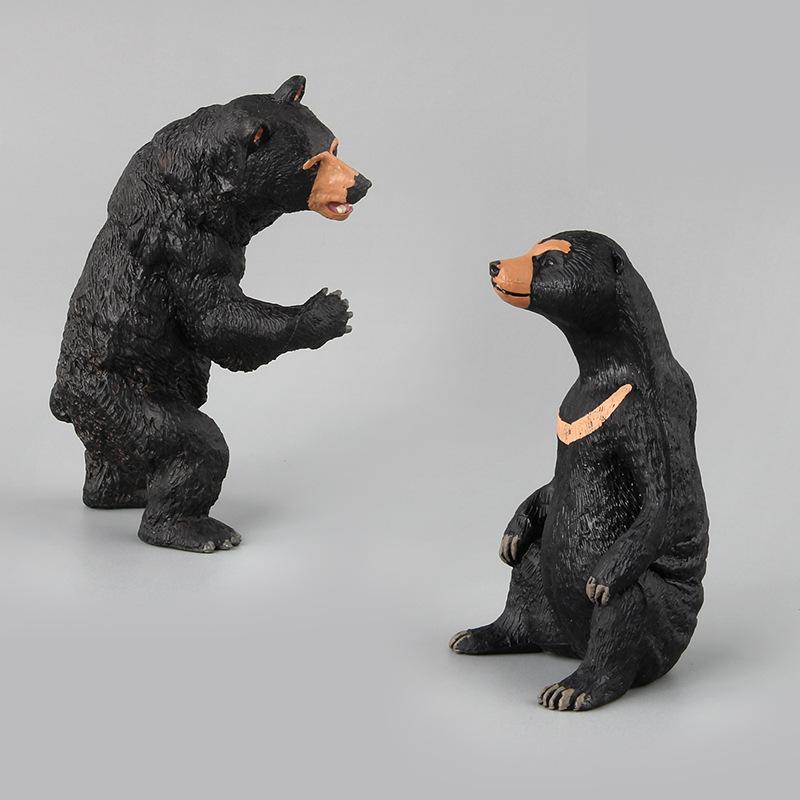 Boutique Toy Set, Black Bear, Bear Family Figure Model Decorative Ornament Gift