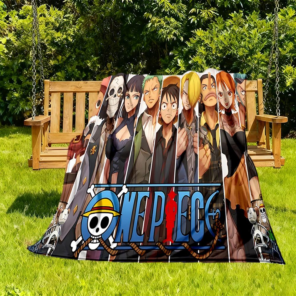 1 шт. Персонажи One Piece Наружное одеяло Легкое фланелевое, Мягкое и теплое, Всесезонное использование для дивана, улицы, кемпинга, гостиной, офиса85