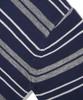 TRILLION Washable Striped Button Collar Neck Knit [Navy]