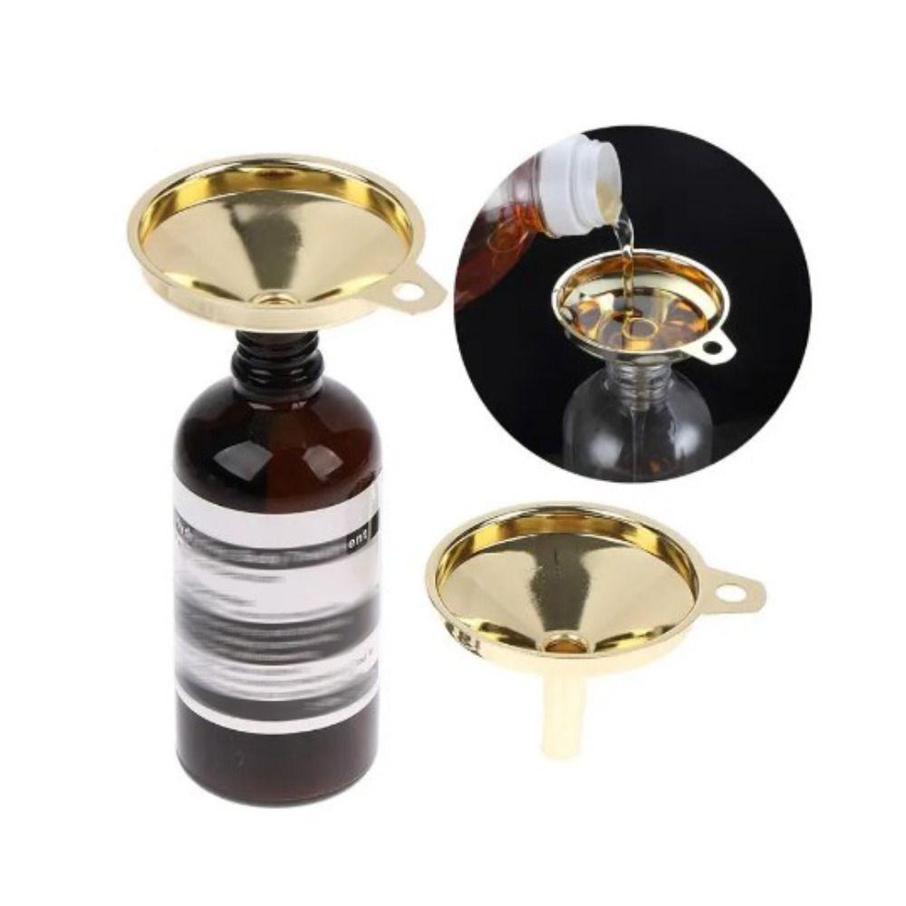 Gold/silver Oil Funnel Mirror Polishing Wine Funnel Mini Kitchen Funnels  Canning