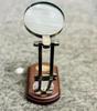 Vintage Table Decor Magnifier Nautical Antique Brass Adjustable Magnifying Glass