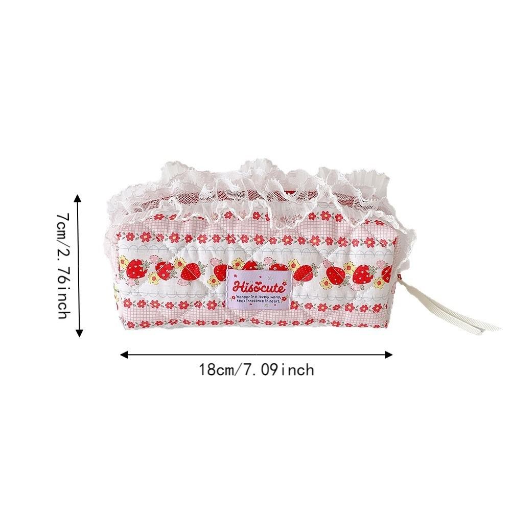 Desktop Storage Ruffle Lace Stationery Bag Bear Bunny Pen Bag Pencil Pouch Office