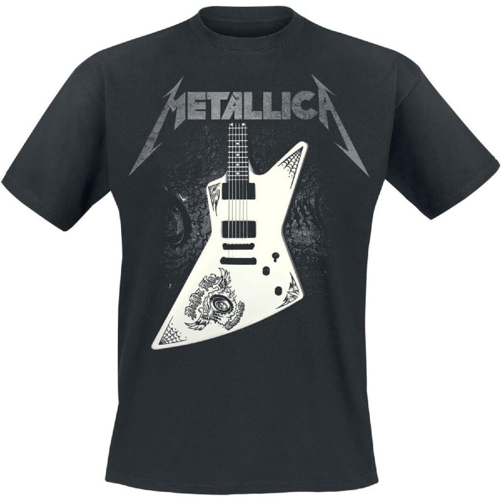 Футболка Metallica Papa Het Гитара Логотип Группы Новая Официальная Мужская Черная