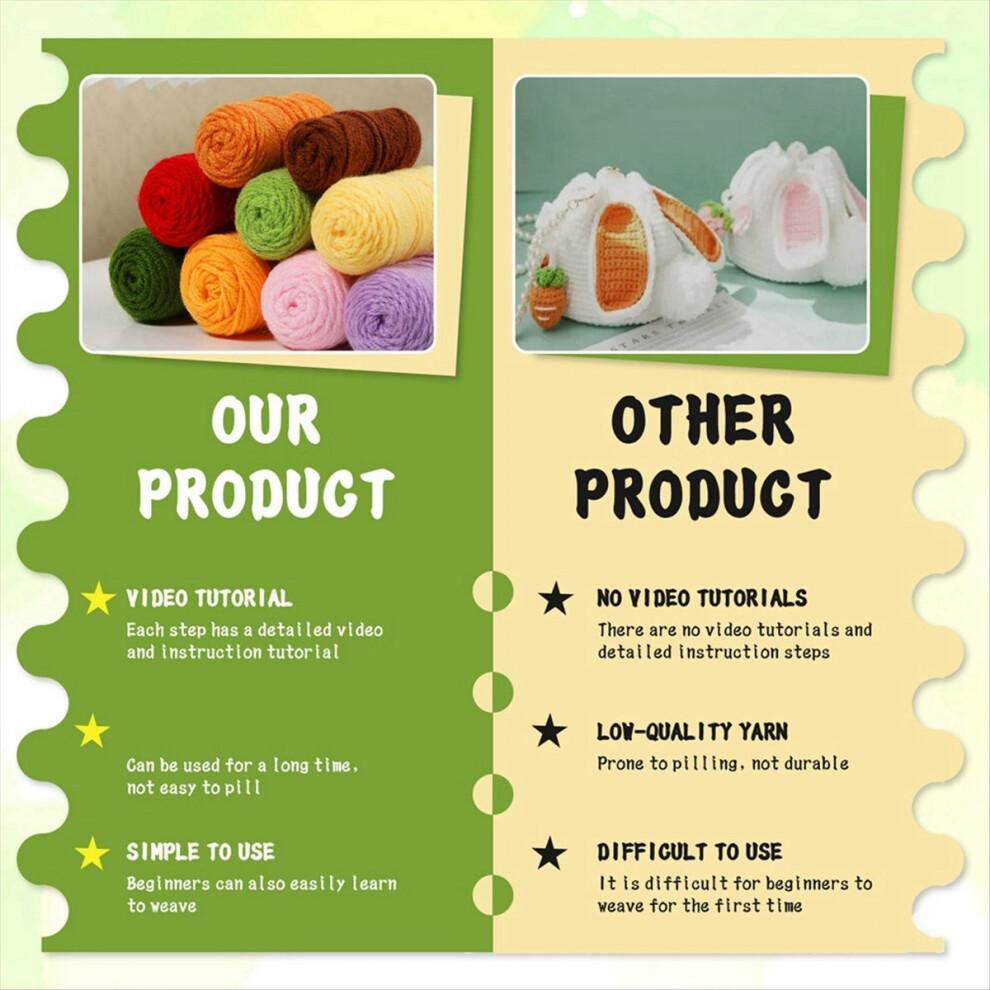 Complete Crochet Kits for Beginners, DIY 6 PCS Fru