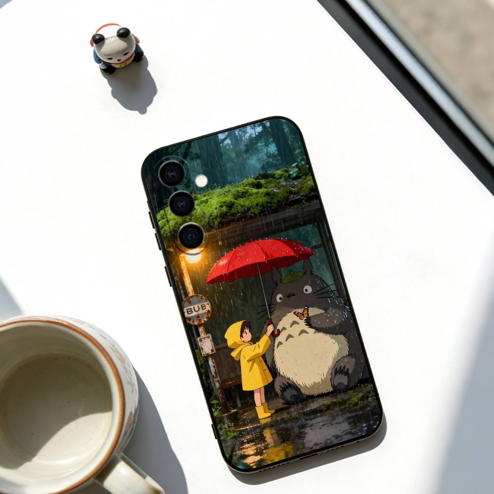 Чехол для телефона Мой сосед Тоторо Мягкий черный Для Samsung Galaxy A73,A72,A71,A70,A53,A52,A51