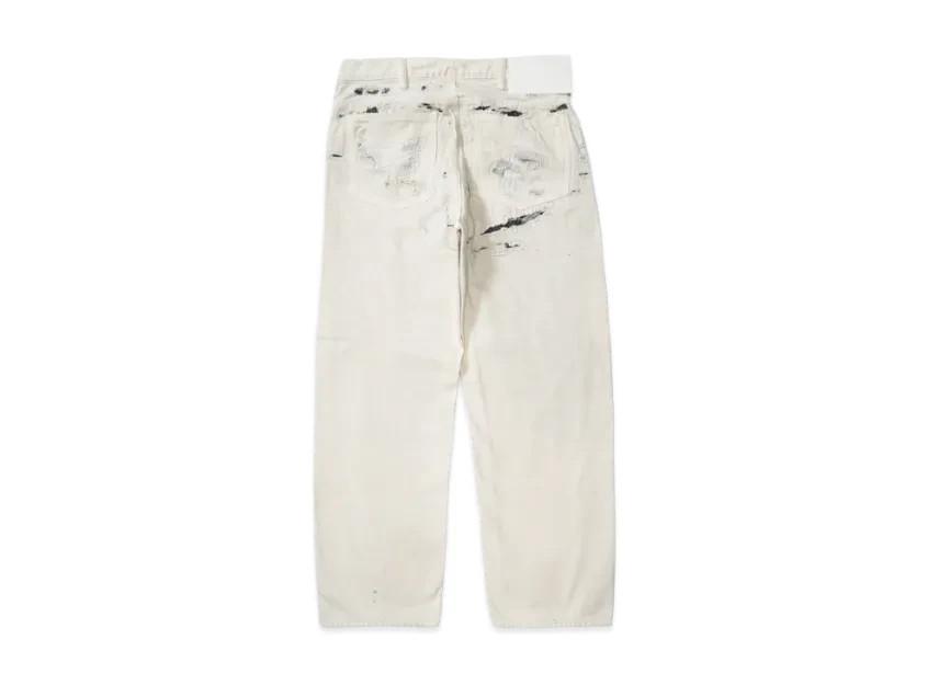 Supreme x MM6 Maison Margiela Distressed Loose Fit Selvedge Jean "White"