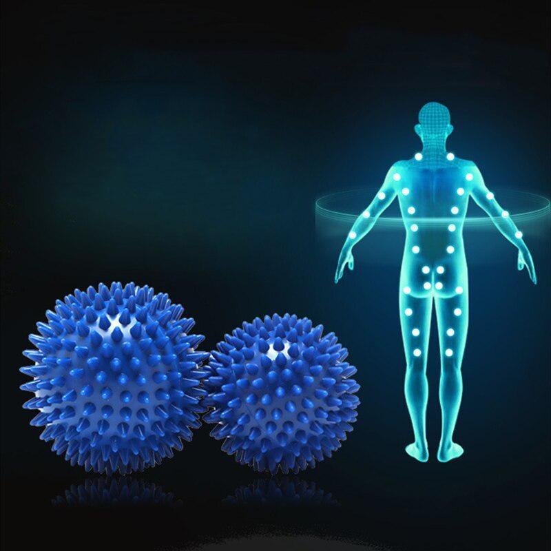 1 шт., массажный шарик для акупунктурных точек, заостренная фасция для ногтей, мяч для йоги, фитнеса, ПВХ подошва, релаксационные шарики в виде ежа