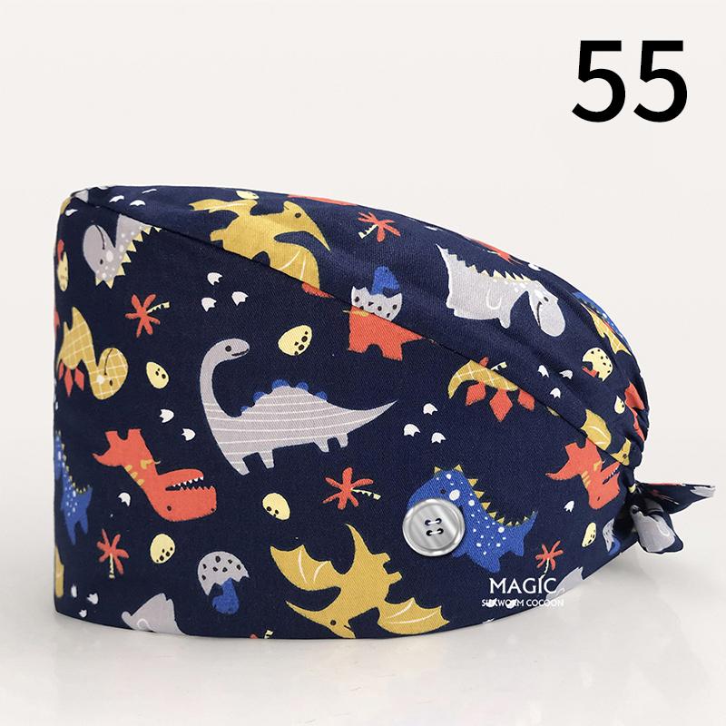 99 стилей эластичная шапка медсестры хирургическая шапка хлопковая маслостойкая пылезащитная регулируемая начес с принтом