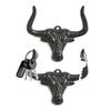 1/2 шт. Металлический крючок в виде головы коровы, Винтажный чугунный держатель для ковбойской шляпы, Многоцелевой органайзер для одежды, Настенный вешалка для рогатого скота, Западный домашний декор