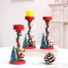 Anti Slip Tea Light Candle Stand Snowman Elk Christmas Candlestick  Party Favors