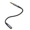 Joyroom SY-A09 1.2m Premium Black AUX Audio Extension, Male To Female, 3.5mm Connector