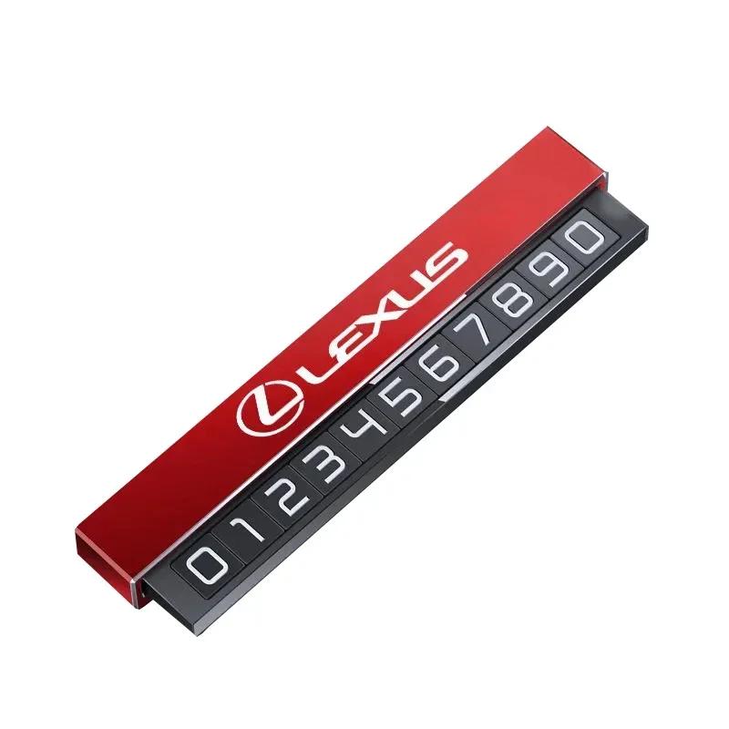 Car Interior Luminous Number Temporary Parking Card Plate for Lexus IS200 IS250 GX470 CT200H ES RX300 RX330 NX300 IS NX GS RX350