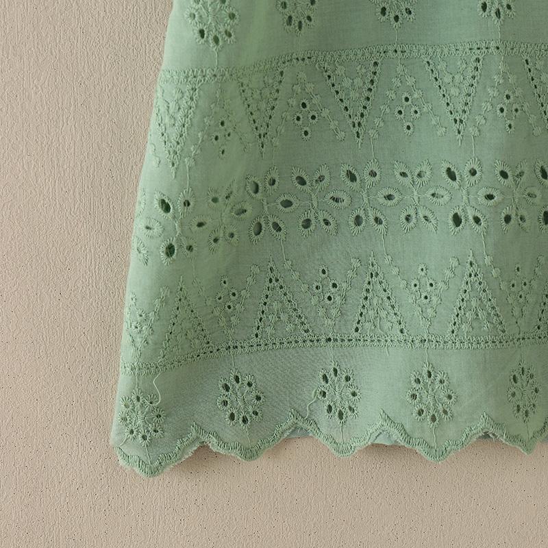 ZANZEA Женская повседневная ажурная блузка с коротким рукавом в стиле пэчворк с крючком