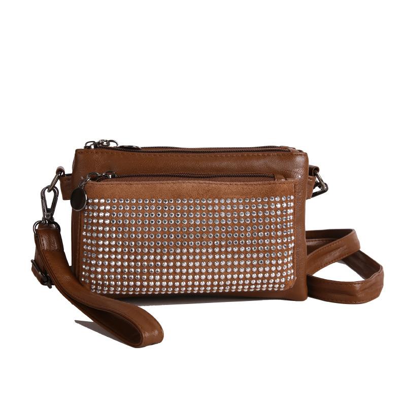 Женская маленькая квадратная сумка с бриллиантами, на плечо, кроссбоди