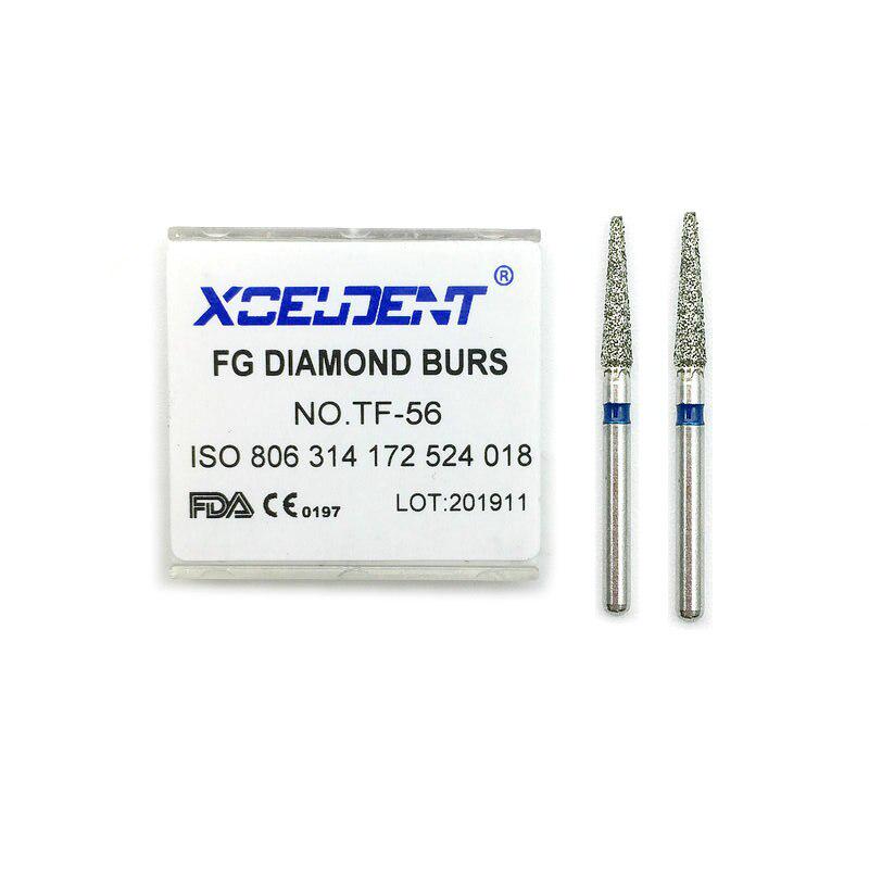 10 шт./кор. алмазные высокоскоростные боры FG для полировки и сглаживания зубных боров, инструмент для стоматолога TF-56