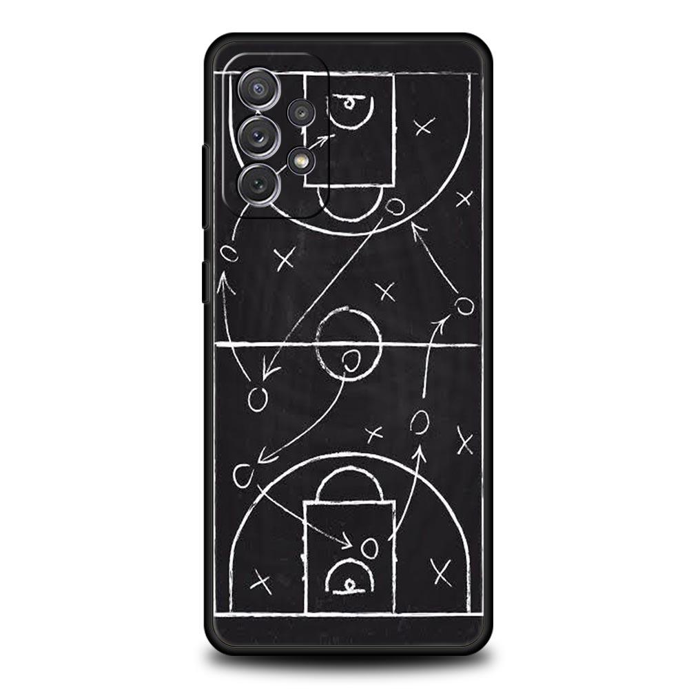 Чехол для телефона Футбольный Баскетбольный Тактическая доска Для Samsung A17 A07 A55 A35 A25 A15 A05 A33 A31 A21s A13 A41 A73 A53 A51 A71