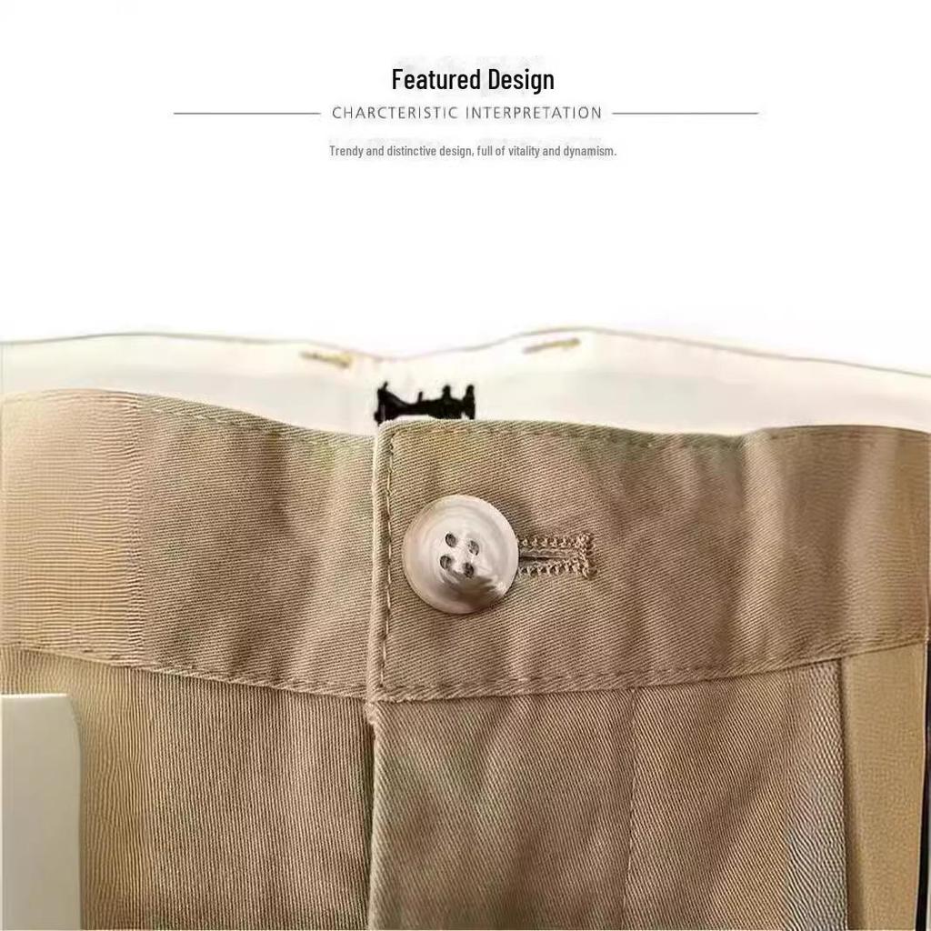 Мужские повседневные брюки облегающего кроя в корейском стиле - однотонные, прямые, длина 9/10