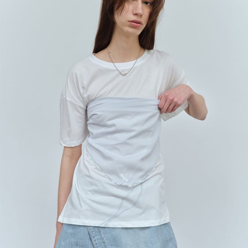 THE YNE LOGO EMBROIDERY SCARF_2color