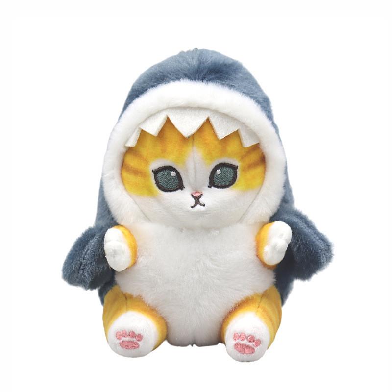 Cute Tempura Shrimp Cat Plush Toy Soft Pp Cotton Stuffed Animal Keychain