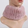 Зимний женский вязаный пушистый шарф из натурального меха кролика Рекс, натуральная мягкая повязка на голову из меха кролика Рекс, теплые шарфы из 100% натурального меха для девочек