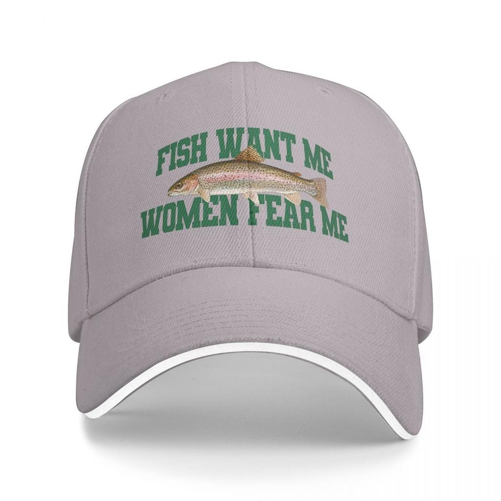 Рыба меня хочет, женщины меня боятся Кепки Бейсболки Snapback Кепки Бейсбольные Дышащие Повседневные Кепки Для улицы Унисекс
