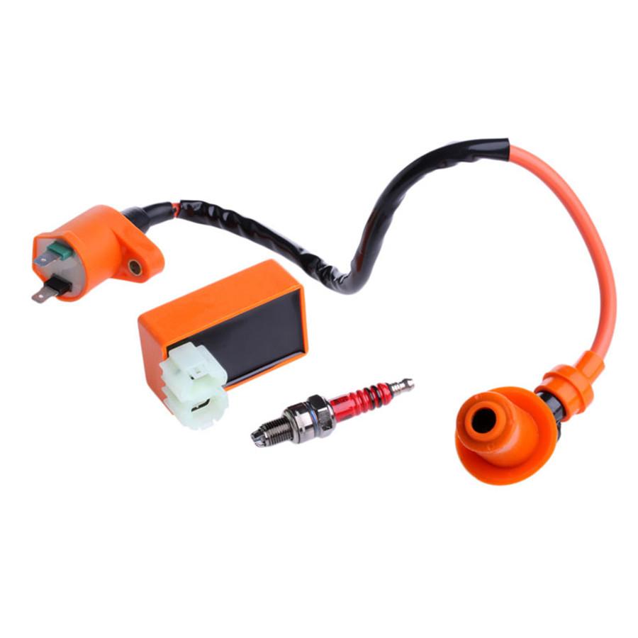 6 Pin CDI Ignition Coil Spark Plug kit For GY6 50cc125cc 150cc Scooter Mopeds