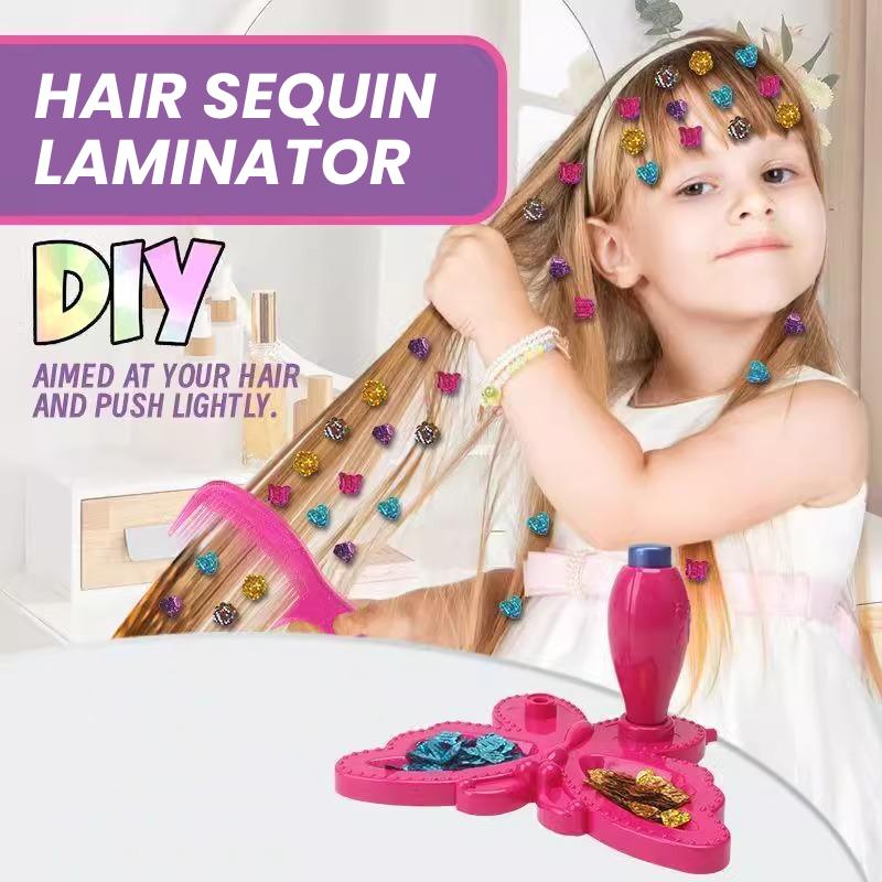 Non-Toxic Hair Sequin Laminator Magic Blingbling Diamond Drilling Machine Toy For Children Sticker Diy Jewelry Decoration Accessories Gifts