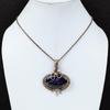 Purpurite Gemstone Pure Copper Wire Wrapped Handmade Pendant Jewelry