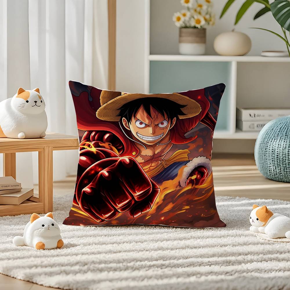 One Piece Crocodile Warlord Anime Plush Pillow Cover Soft Short Plush Cushion Cover For Sofa Bedroom Home Decor Gift Decoration