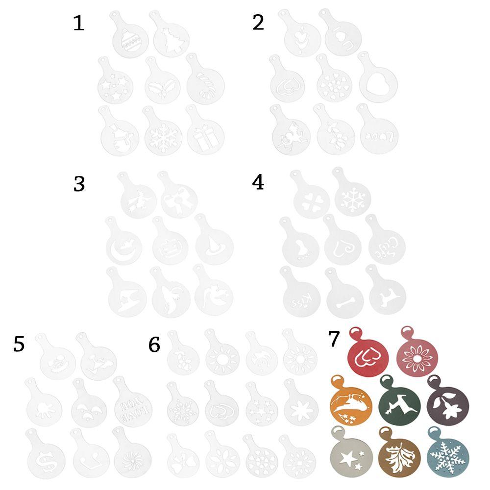 Plastic Coffeeware Pastry Tools Cookies Mould Fancy Drawing Mold Biscuit Mold Coffee Stencil