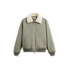 Solid Color Lapel Zipper Thick Long Sleeve Jacket Men Jackets Light-Green 03046501-526