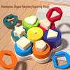 Montessori Geometric Stacking Rings Puzzle for Ages 3-6: Educational Shape Matching Toy