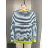 Spring and Autumn Women's Long Sleeve Colourful Stripe Round Neck Loose Sweatshirt