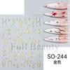Nail Art Sticker, Laser Snake Year Small Snake Mango Star Small Spirit Snake Cartoon Four-Color Adhesive Nail Sticker