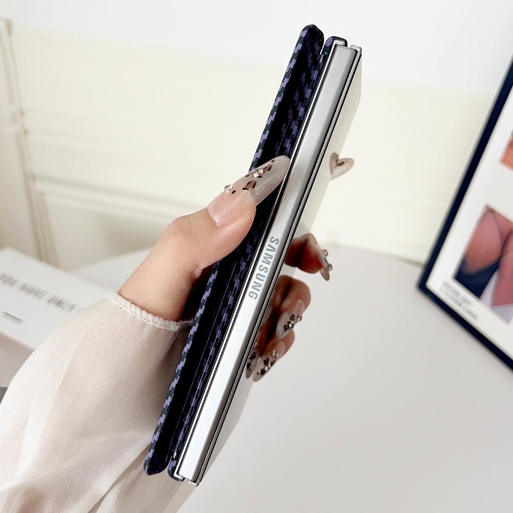 Роскошный магнитный чехол с шарниром из углеродного волокна для Magsafe для Samsung Galaxy Z Fold 7 6 5 Ультратонкая защитная крышка из ПК для ZFold7