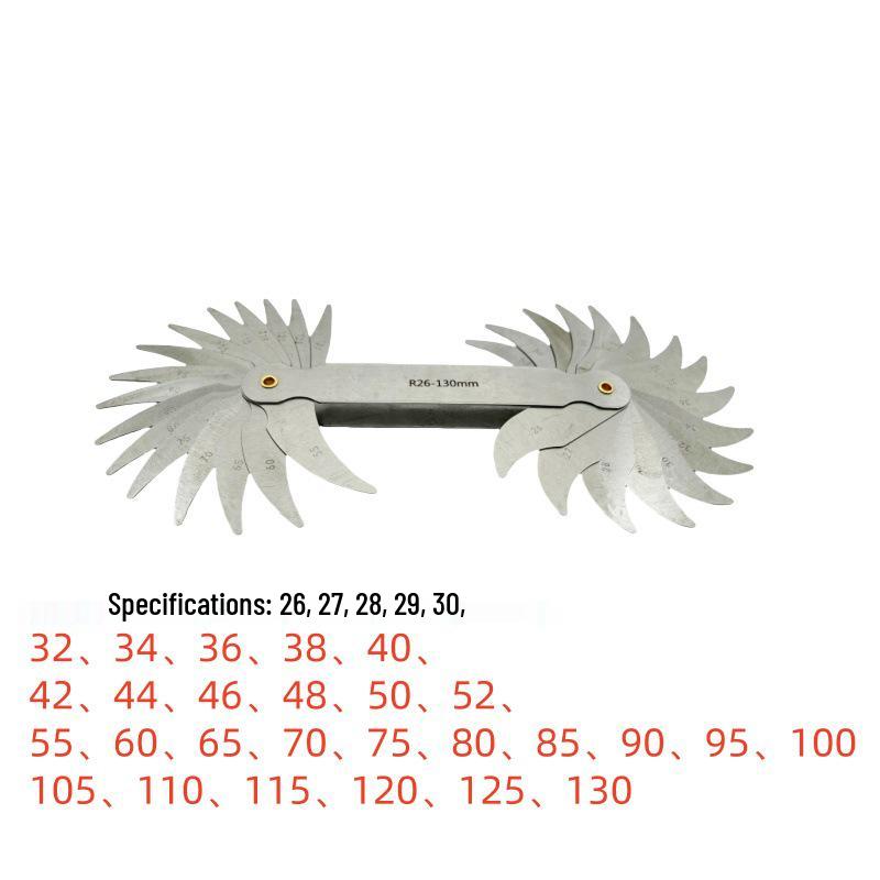 Шаблон радиусный R1-6.5, 7-14.5, 15-25, 26-80 Инструмент для измерения дуг.
