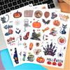 4pcs/setHalloween Laser Pumpkin Stickers Glitter Skull Bat Spider Party Favors Water Cup Laptop Skateboard Guitar Suitcase Decor