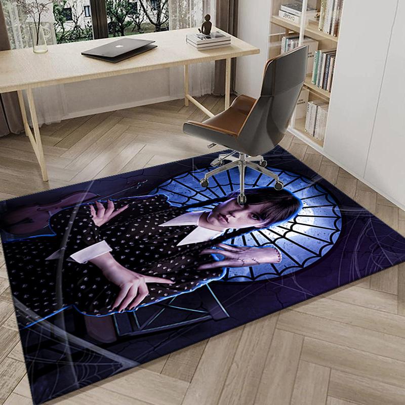 Wednes-day Gothic Family Reunion Carpet, Chair Rug,Rug for Office Bedroom living rooms, Doormat decor Fan Gift Christmas Gift