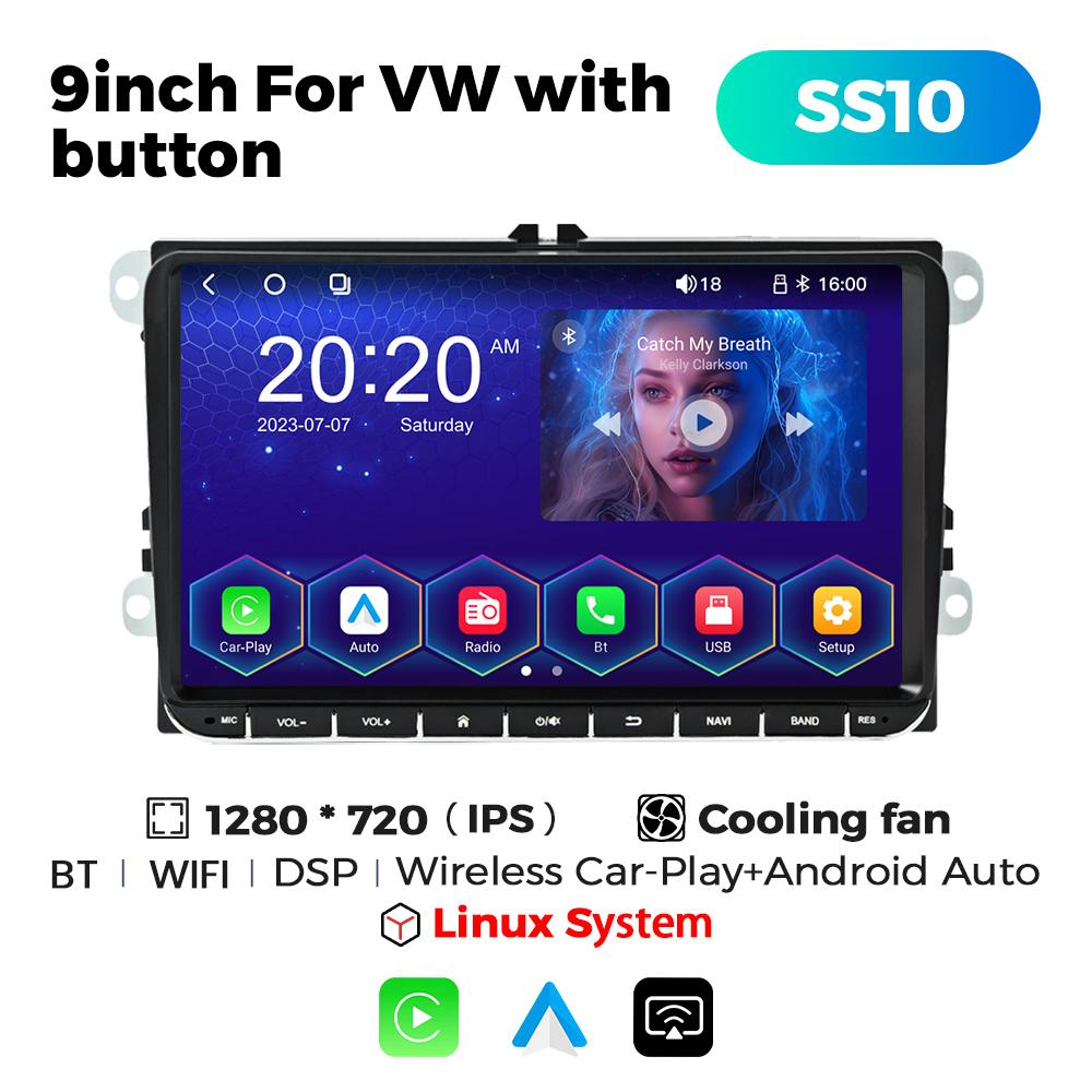 Navifly 7'' 2din Android Auto Carplay автомобильный радиоприемник видеоплеер GPS для VW Volkswagen Skoda Octavia Golf 5 6 Touran Passat B6 Polo