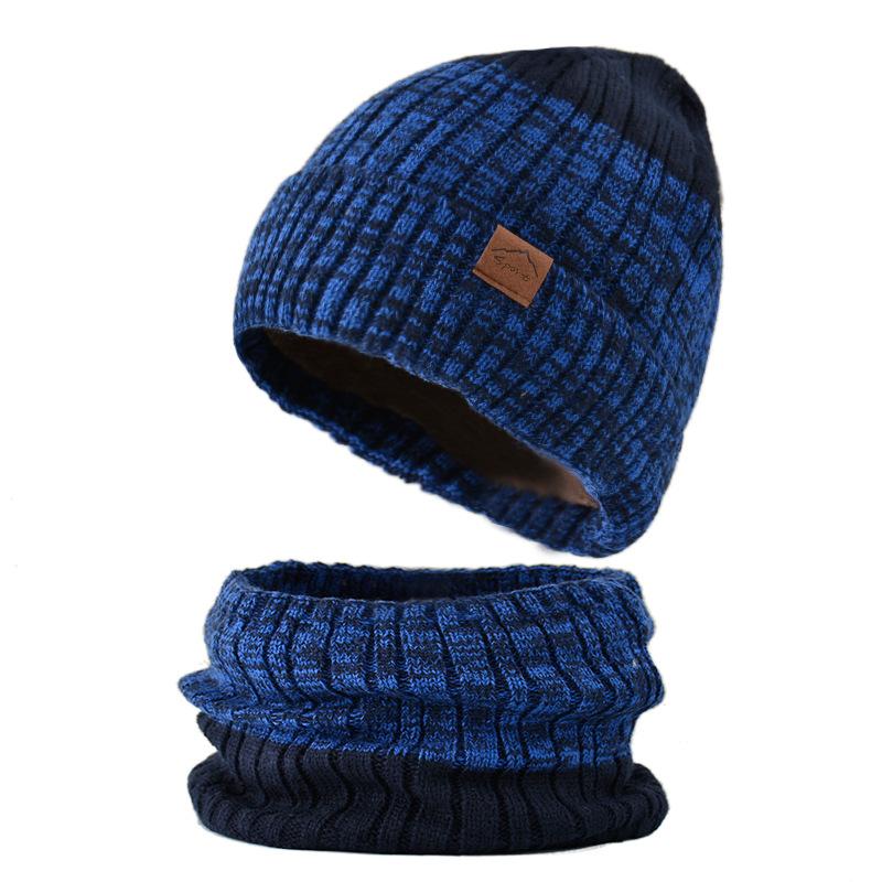 Autumn and Winter Outdoor Beanie Hat Male and Female Couples Unisex Knit Hat with Fleece and Thick Warm Hat
