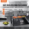 VEVOR Insulated Food Pan Carrier, 36Qt Capacity, Stackable Catering Hot Box with 3 Stainless Steel Pans