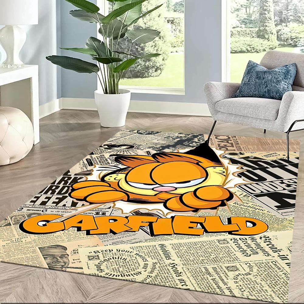 Garfield Breaking Through Square rugs are a great choice for living rooms, bedrooms, home décor, and as gifts