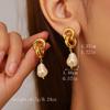 European & American Style Faux Pearl Pendant Earrings - Retro Design for Women