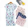 Plus Size Summer Women Nightdress Short Sleeve Cute Cartoon Sleepwear Sweet O Neck Nightgowns Pyjamas Lady's Cotton Sleepdress