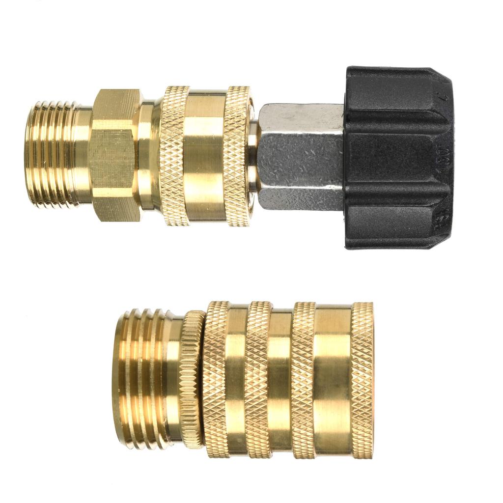 Tool Daily Мойка высокого давления M22 на 3/8" Быстрое соединение 3/4" на Быстросъемный Адаптер для шланга M22 Наружный, 9 шт.