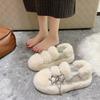 2024 Новые Зимние Женские Тапочки Теплые Плюшевые Уличные Женские Туфли Мягкая Толстая Подошва Домашние Нескользящие Шлепанцы Пушистые Платформенные Хлопковые Туфли