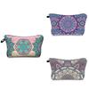 Trendy Vintage Mandala Flower Makeup Bag Handbag For Travel Polyester Lining Various Color Options