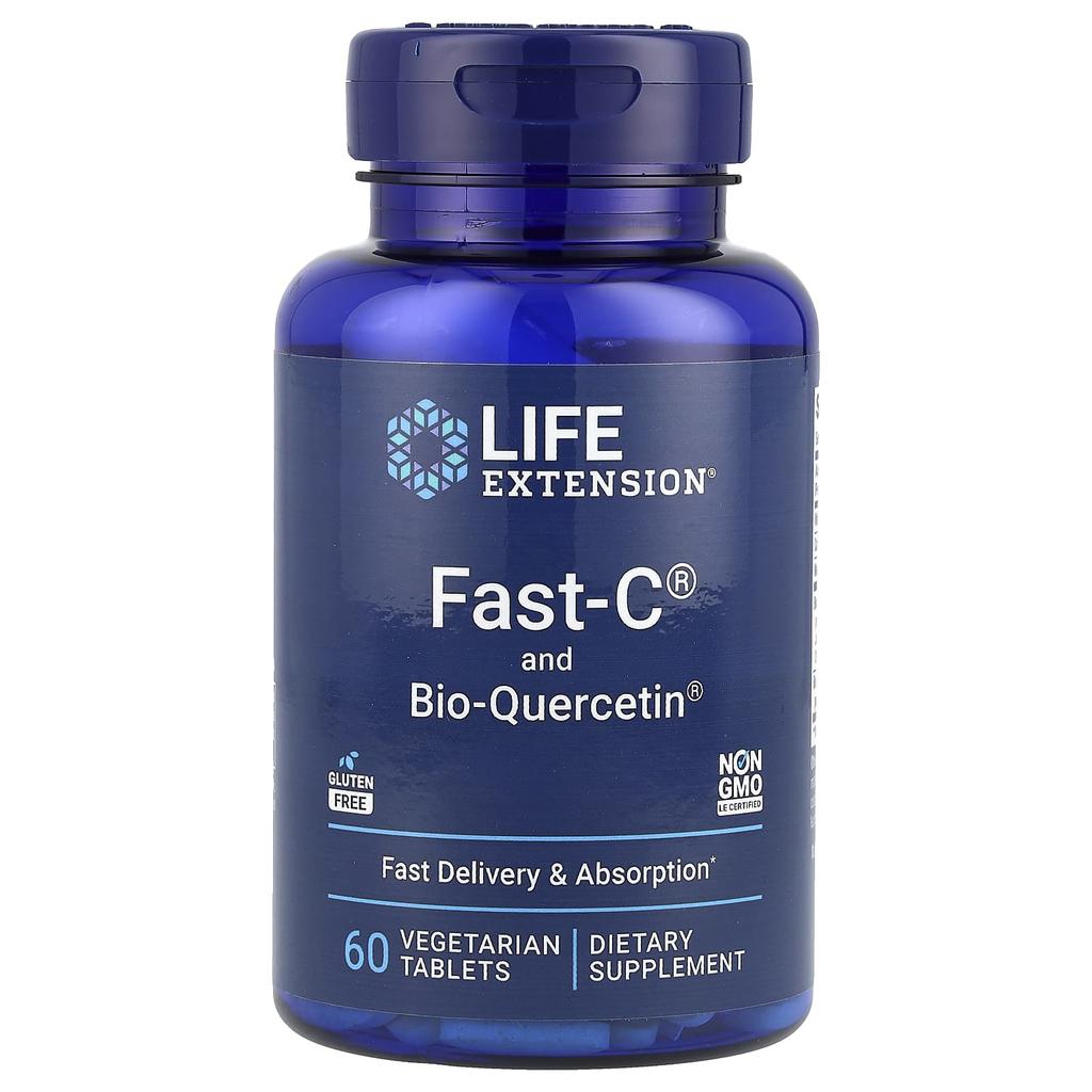 Life Extension, Fast-C и Кверцетин Фитосома, 60 Растительных Таблеток
