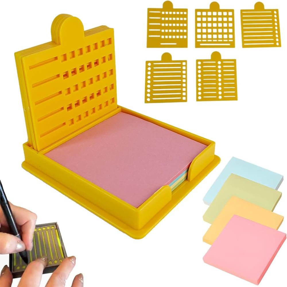 Sticky Note Organizer Sticky Note Stencil Sticky Note Storage Box for 3x3 Self-Sticky Note Pads