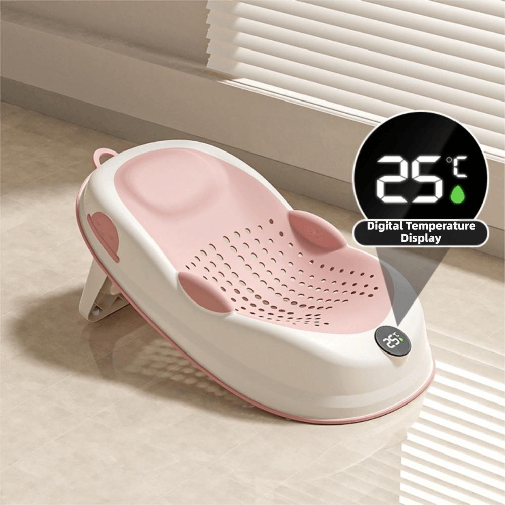Mesh Material Baby Bath Net Temperature Sensing Bath Rack Baby Safety Bath Seat Mat Infant Care